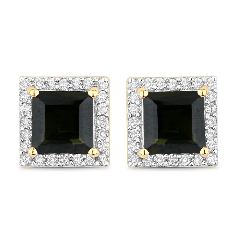 Green Tourmaline and White Diamond Earrings. QJ8421/200 - NMT 
Presented for auction are these 