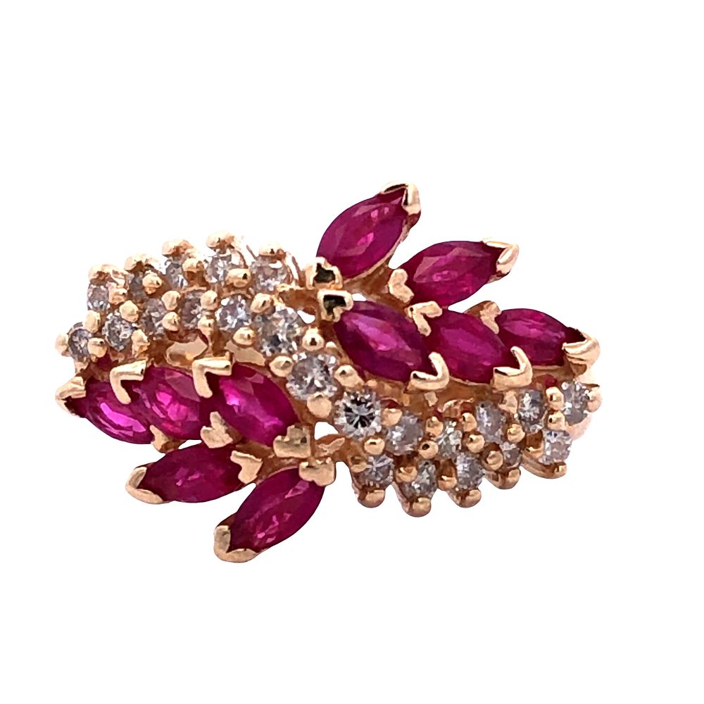 Ruby & Diamond Ring. AF6947/55-TOA 
Captivating and luxurious, this 14k yellow gold ring 