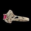 Pink Natural Sapphire and Diamond Ring. S/4.5-LSS 
This is a truly exquisite and distinctive Image - 1