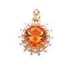 Citrine and Diamond Halo Pendant. AF6947/47-TMT 
Radiating with warm color and brilliant sparkle Image - 2