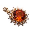 Citrine and Diamond Halo Pendant. AF6947/47-TMT 
Radiating with warm color and brilliant sparkle Image - 1