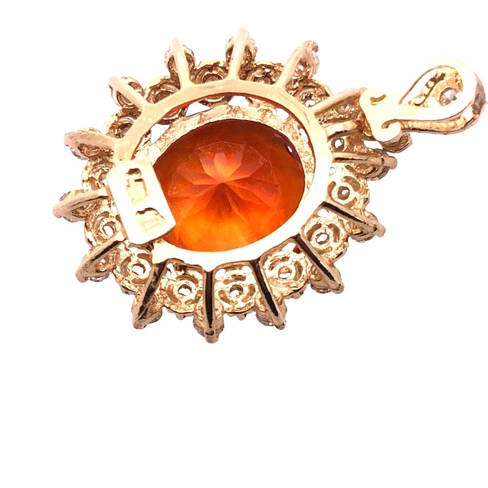Citrine and Diamond Halo Pendant. AF6947/47-TMT 
Radiating with warm color and brilliant sparkle 