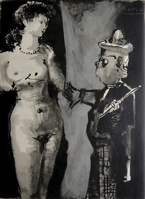 Pablo Picasso Offset lithograph 
. BAT825B/28-YSS 
Description: Verve 1954 I 
Artist Name: 