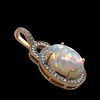 Ethiopian Opal Diamond Halo Pendant. QJ8421/131-EYO 
An extraordinary pendant showcasing a Image - 2