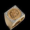 Iconic 2 Pesos Gold Coin Ring. S/15.3-MOSS 
This distinctive ring proudly showcases a genuine Image - 5