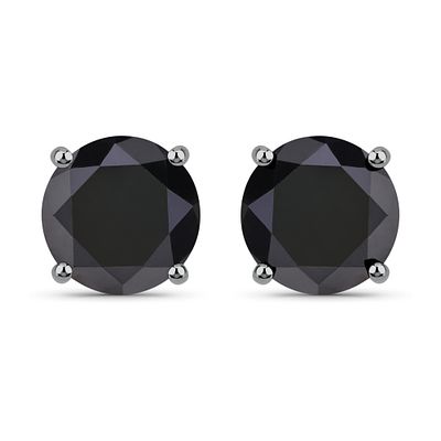 5.41 TCW Black Diamond Stud Earrings. QJ8421/188 - ESM 
These are sleek and sophisticated black 
