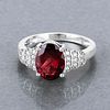 Rhodolite Garnet and Diamond Ring. QJ8421/59-EEM 
This exquisite ring showcases a striking Image - 1
