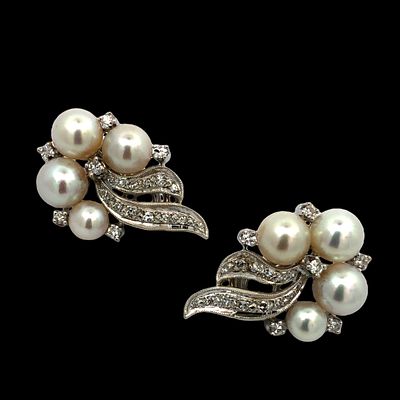 Pearl & Diamond Clip On Earrings. ISL2172/62-TKS 
Add a touch of timeless sophistication to any 