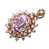 Kunzite and Diamond Pendant. AF6947/46-TYE 
Crafted in 14k yellow gold, this elegant pendant Image - 1