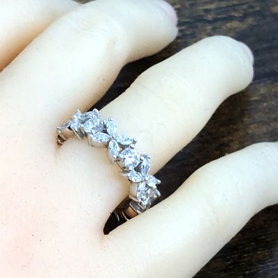 Platinum Lab Diamond Eternity Band. LDS0049/2-LLL 
The band is completely encircled by a 