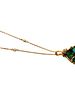 14K Turquoise Pendant Necklace. CJI1962/28-LKT 
This striking 14k gold pendant necklace Image - 2