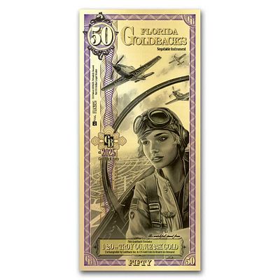 50 Florida Goldback - Aurum Gold Foil Note (24k). S/GB50-NYS 
50 Florida Goldback - Aurum Gold 