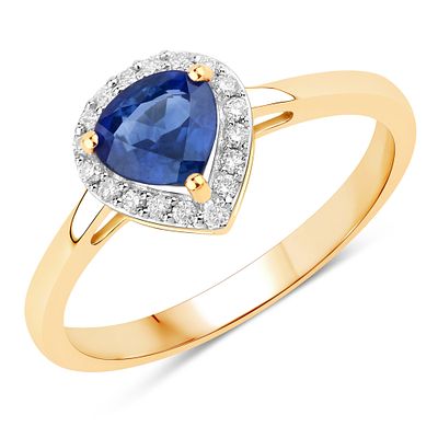Blue Sapphire and Diamond Ring. QJ8421/48-ENK 
A classic and beautiful ring featuring a vibrant 