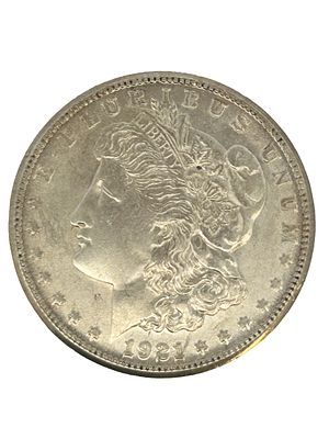 1921 S Morgan Silver Dollar AU. S/26.7-ES 
TITLE DESCRIPTION: 1921 S Morgan Silver Dollar AU 