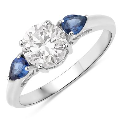 Blue Sapphire and Lab Grown Diamond Ring. QJ8421/24 - ETY 
A stunning and contemporary 