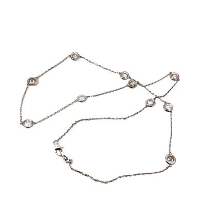 Stationary Diamond Necklace. E7352/12-OOYL 
Discover understated luxury with this 14k gold 