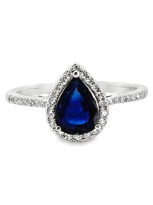 EFFY Sapphire and Diamond Ring. DTI0339/52-EKK 
The teardrop silhouette and vivid sapphire 
