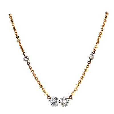 Floral Diamond Station Necklace. ISL2172/42-MSNS 
This exquisite necklace offers a delicate yet 