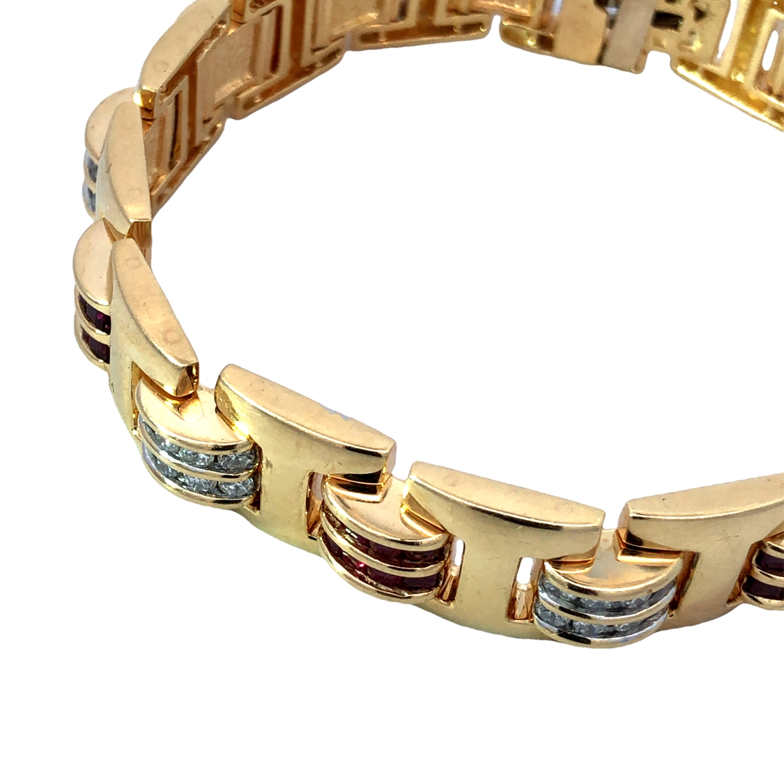 Exquisite Luxury Ruby Diamond Bracelet