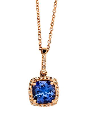 EFFY Tanzanite & Diamond Necklace. DTI0339/51-LOK 
Dazzle with this luxurious 14K Rose Gold EFFY 