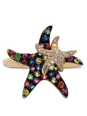 EFFY Multicolored Sapphire & Diamond Starfish Ring. DTI0339/48-ELO 
Dive into a world of color 