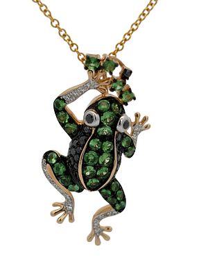 EFFY Frog Tsavorite & Diamond Necklace. DTI0339/83-LOK 
This extraordinary EFFY necklace 