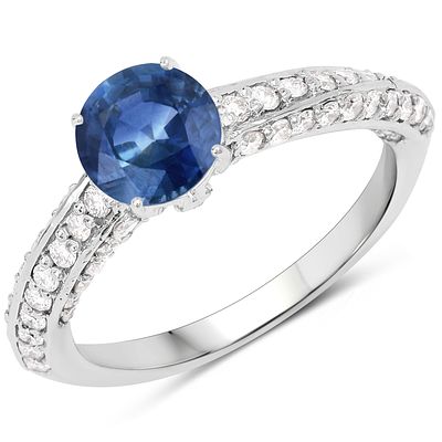 Sapphire and Diamond Ring. QJ8423/66-MSEA 
This elegant blue sapphire and diamond ring exudes 