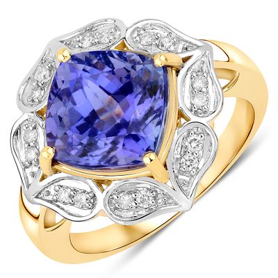 Tanzanite and Diamond Ring. QJ8423/56-MMMS 
A breathtaking display of artistry and color, this 