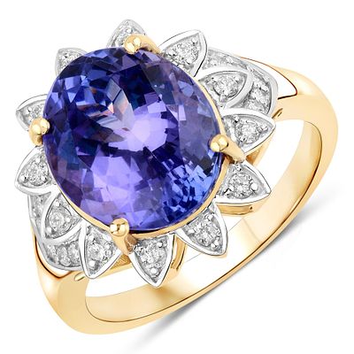 5.40 CT Tanzanite and Diamond Ring. QJ8423/57-MSKN 
This exquisite tanzanite and diamond ring 