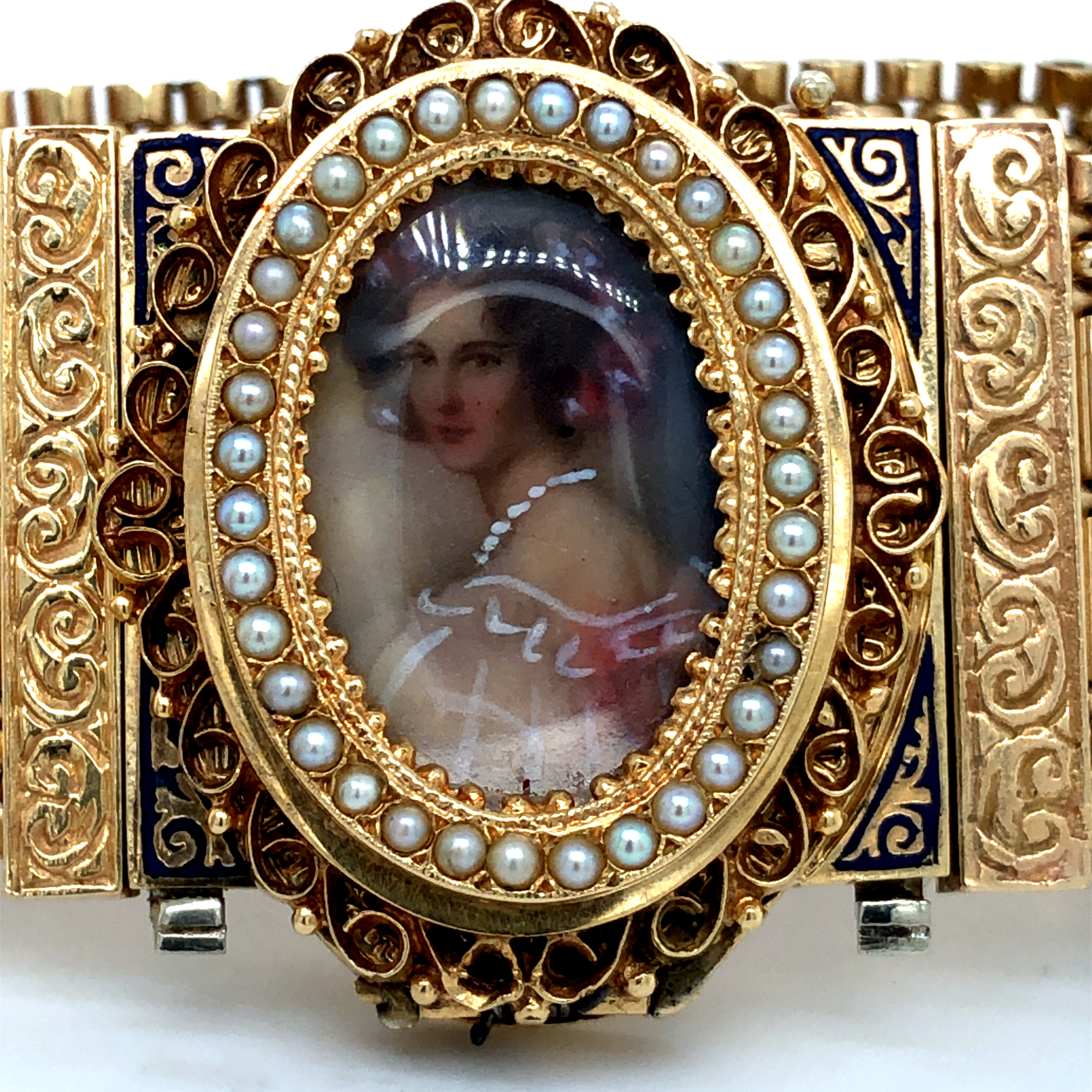 14K Victorian Hidden Watch Bracelet