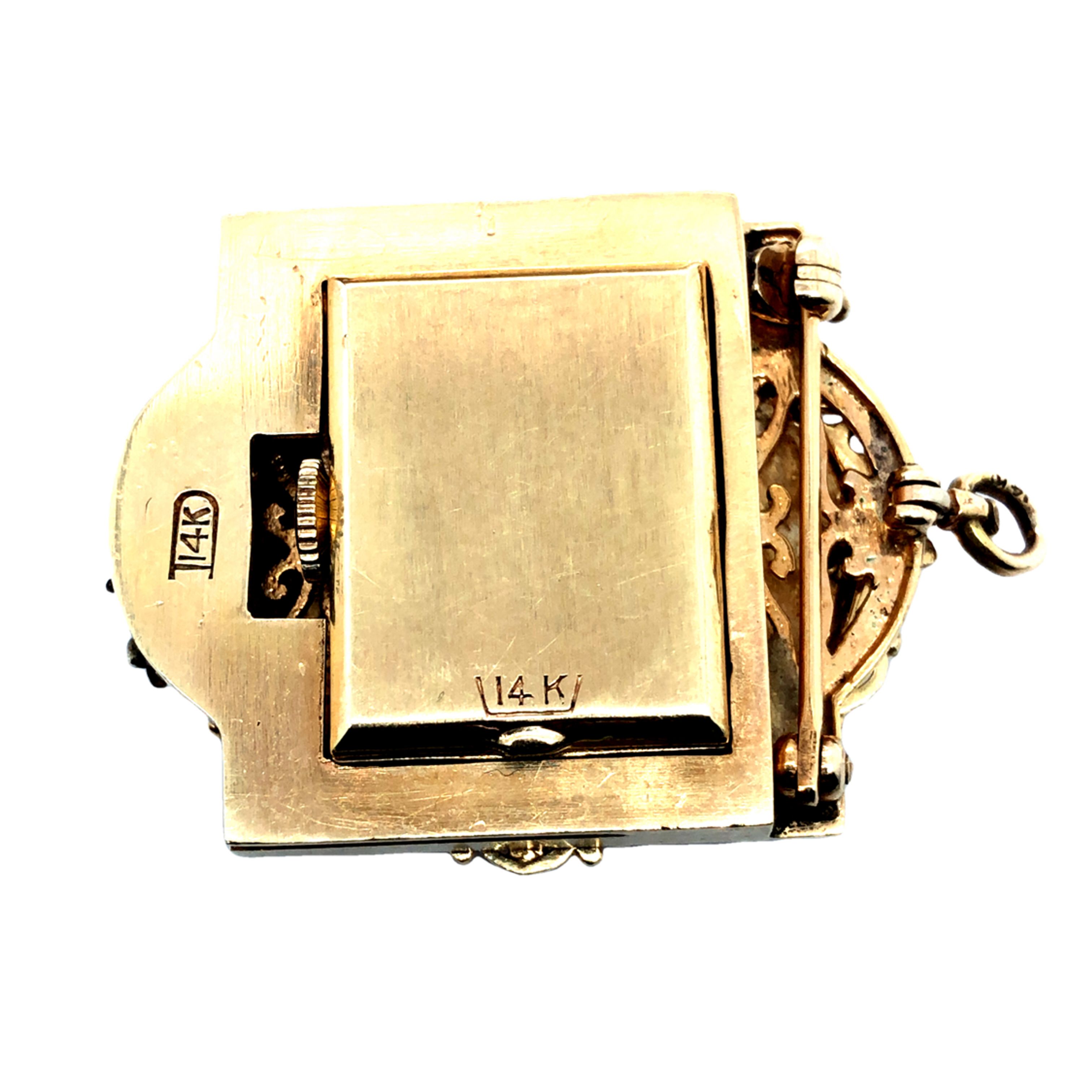 14K Victorian Hidden Watch Bracelet