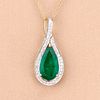 IGI 2.89 CT Zambian Emerald and Diamond Pendant. QJ8423/93-MYSS 
This stunning pendant features Image - 2