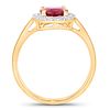 Ruby and Diamond Halo Ring. QJ8423/26-MYMO 
This elegant ring showcases a vivid oval-cut ruby Image - 5