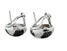 18K Black & White Diamond Earrings. ISL2293/34-MTYS 
This is a bold pair of 18K white gold stud Image - 3