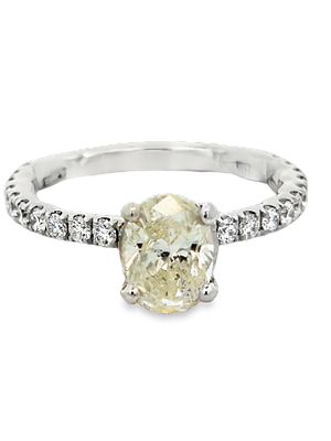 14k Diamond Ring. ISL2293/41-MEYS 
This is a contemporary and sparkling 14K white gold 