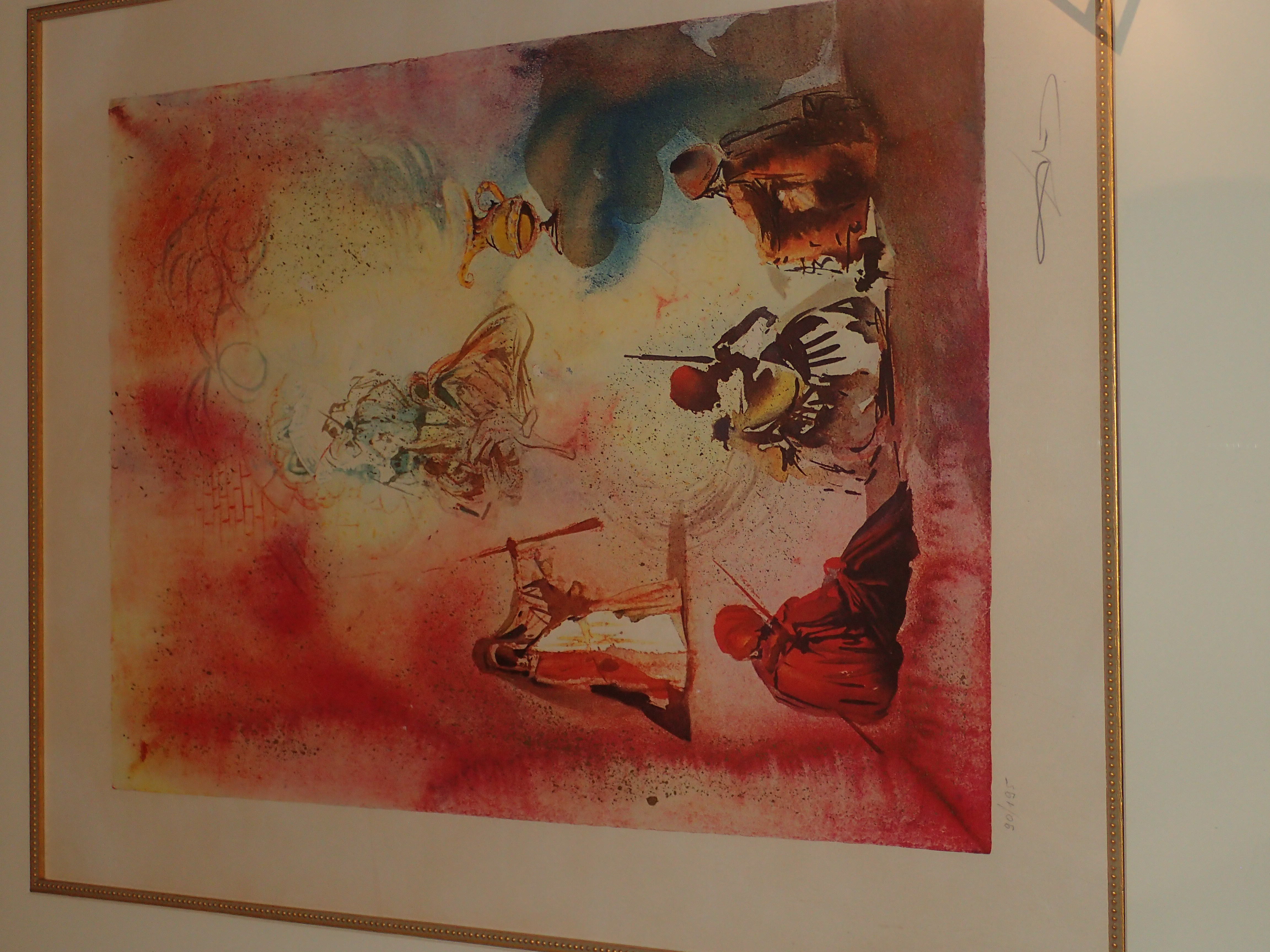 Salvador Dali Mixed Media Hand Signed