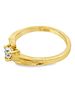 14K Heart Shaped Diamond Ring. Bid on this sweet and delicate 14K yellow gold ring, featuring a Image - 1