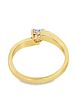 14K Heart Shaped Diamond Ring. Bid on this sweet and delicate 14K yellow gold ring, featuring a Image - 2