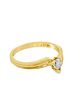 14K Heart Shaped Diamond Ring. Bid on this sweet and delicate 14K yellow gold ring, featuring a Image - 3