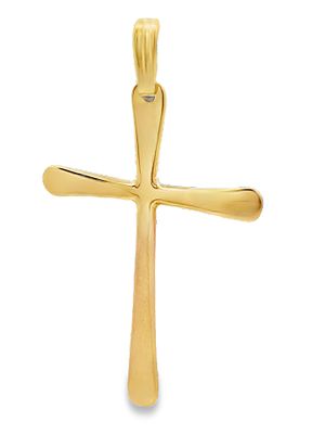 1 3/4" Cross Pendant 14K Gold. AI DESCRIPTION: 
METAL: 14K Yellow Gold 
WEIGHT: 2.3 Grams 
SIZE: 