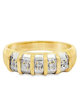 14K Diamond Anniversary Band. Celebrate your journey together with this timeless 14k gold 