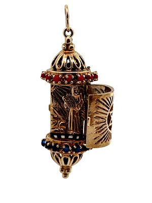 14K Mezuzah Pendant Charm / Star of David. This lot features an exceptional 14K gold pendant 