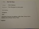 Henri Matisse Color Lithograph on Wove Paper signed Dated 1951. BAT525/7-NSS 
Description: Nuit Image - 2