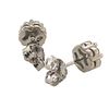 10K Diamond Cluster Flower Earrings. Presenting a lovely and sparkling pair of 10K White Gold Image - 3