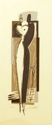 Alfred "Alex" Gockel Silverleaf Serigraph Hand Signed
. BAT825B/4-MSS 
Description: We 2 are 1 