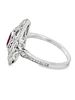 18K Ruby & Diamond Ring. E7614/5-LKK 
Radiating a classic, regal charm, this 18k gold ring Image - 1