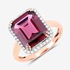 Rhodolite Garnet and Diamond Ring. QJ8423/54-MNKE 
This exquisite ring showcases a striking Image - 3