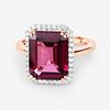 Rhodolite Garnet and Diamond Ring. QJ8423/54-MNKE 
This exquisite ring showcases a striking Image - 4