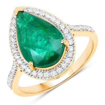 IGI 3.34CT Emerald and Diamond Ring. QJ8423/43-MLYM 
This exquisite Zambian emerald and diamond 