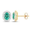 2.05 CT Zambian Emerald and Diamond Earrings. QJ8423/111MNEA 
These exquisite stud earrings Image - 1